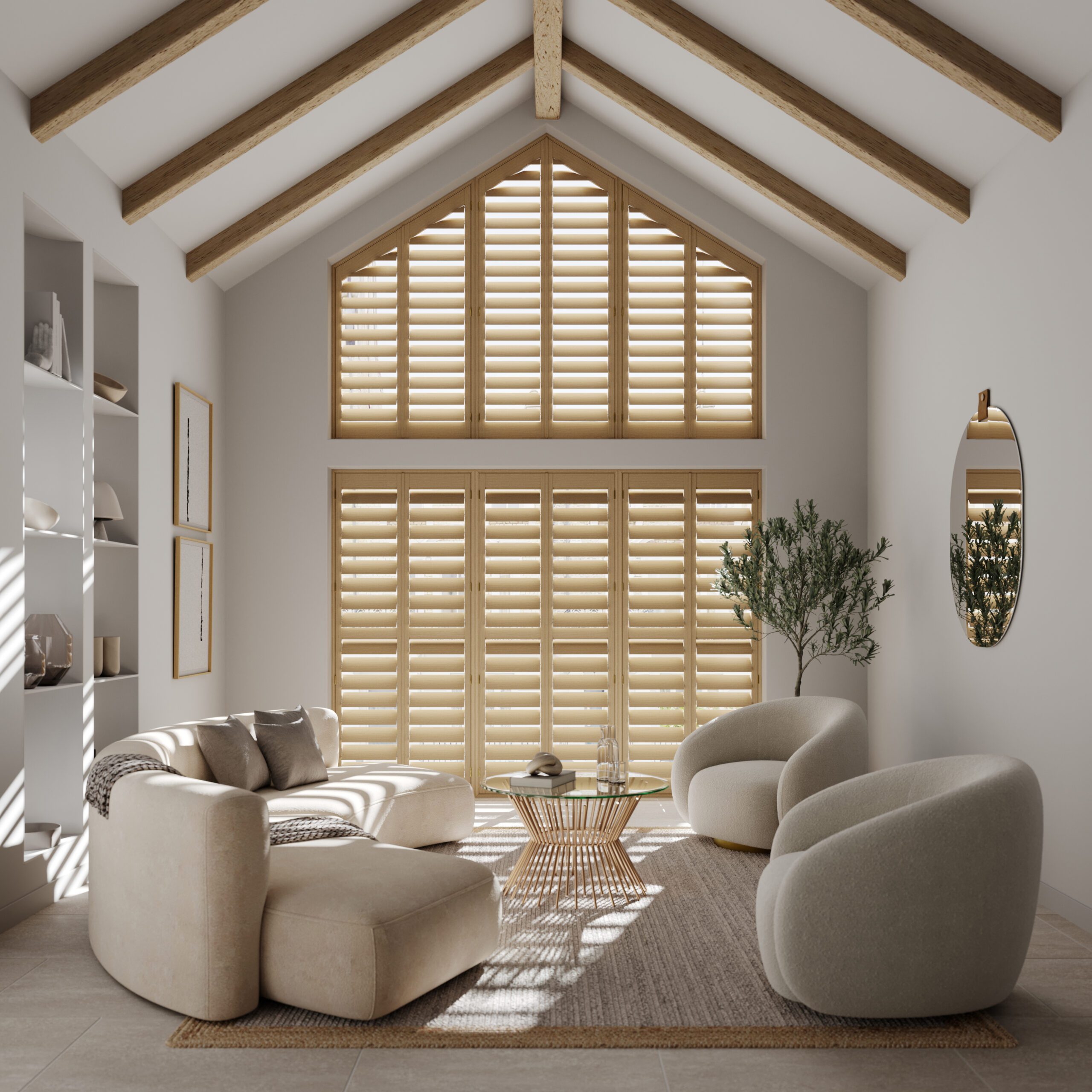 Living Room Full Height Apex Natural Stained 114mm Slats 1 scaled