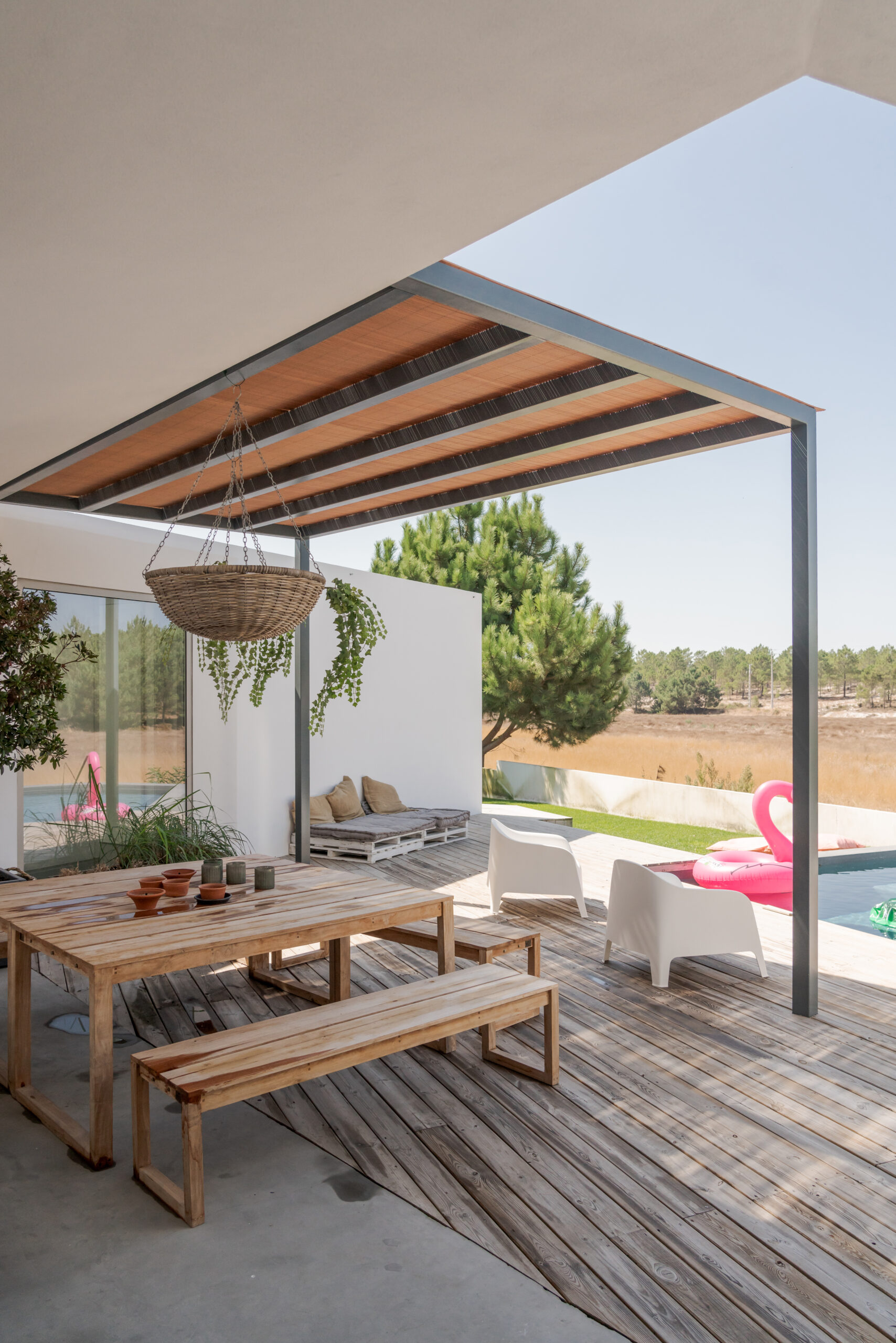 modern house with garden swimming pool and wooden 2024 10 17 11 53 24 utc scaled